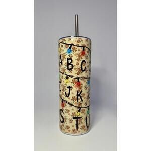 20 oz Stranger Things Stainless Steel Tumbler with Lid, Straw